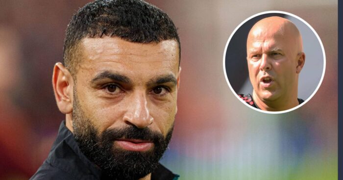 Liverpool winger Mohamed Salah, manager Arne Slot