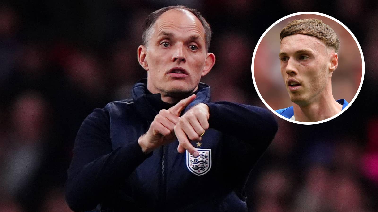 England boss Thomas Tuchel and Chelsea star Cole Palmer