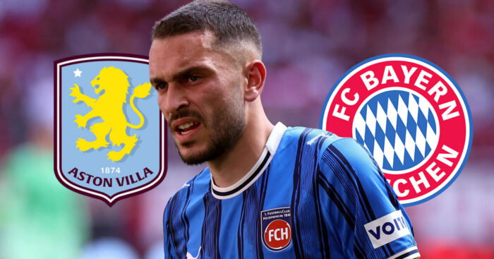 Aston Villa badge, Arijon Ibrahimovic and Bayern Munich badge - copyright TEAMtalk