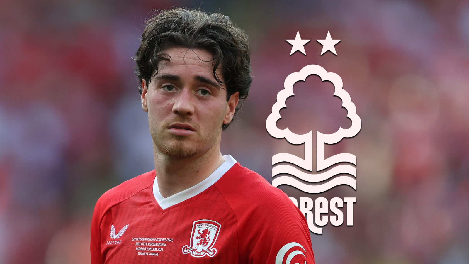 Middlesbrough star Hayden Hackney, Nottingham Forest badge