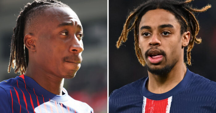 RB Leipzig winger Yan Diomande, PSG winger Bradley Barcola