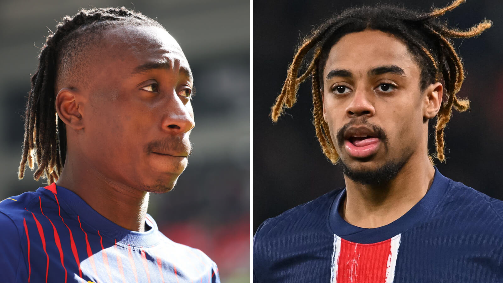 RB Leipzig winger Yan Diomande, PSG winger Bradley Barcola