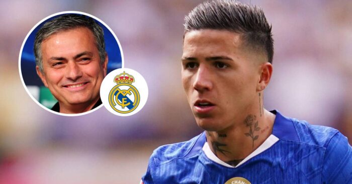 Chelsea star Enzo Fernandez and incoming Real Madrid boss Jose Mourinho