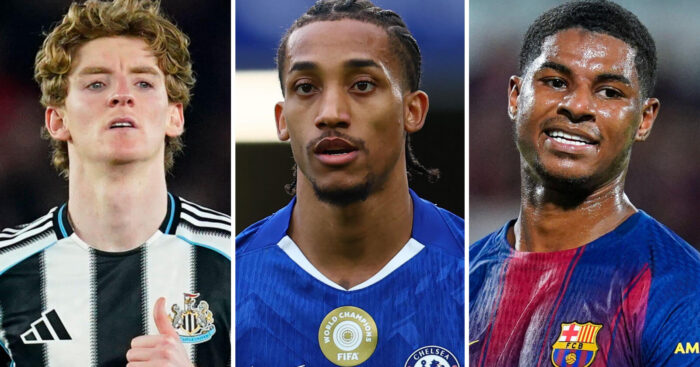 Anthony Gordon, Joao Pedro and Marcus Rashford