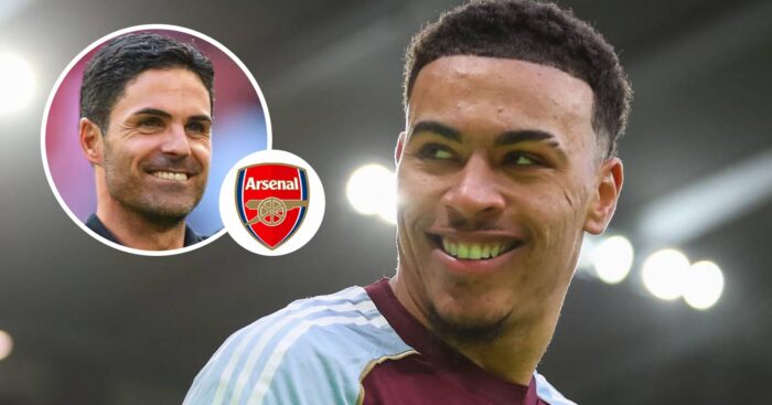 Aston Villa star Morgan Rogers and Arsenal manager Mikel Arteta