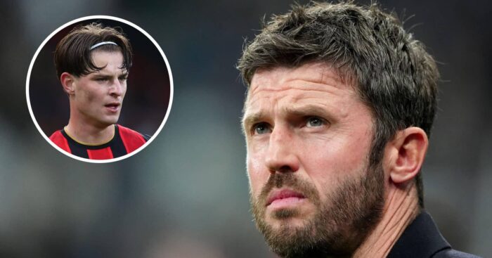 Manchester United manager Michael Carrick and Bournemouth star Alex Scott