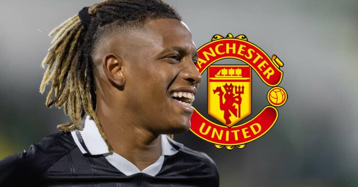 Botafogo midfielder Danilo next to the Manchester United badge - copyright TEAMtalk
