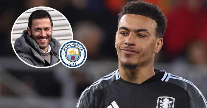 Aston Villa star Morgan Rogers and Man City sporting director Hugo Viana