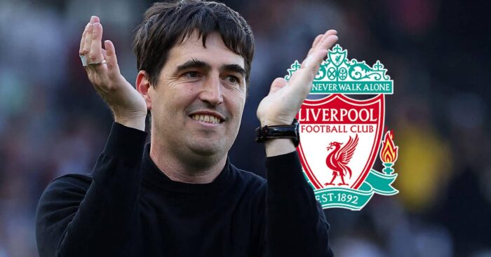 Andoni Iraola has reached next to the Liverpool badge