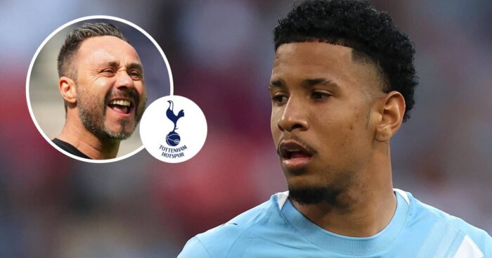 Man City star Savinho and Tottenham boss Roberto De Zerbi