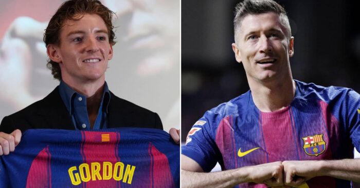 Anthony Gordon and Robert Lewandowski