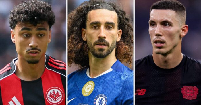 Nathaniel Brown, Marc Cucurella and Alejandro Grimaldo