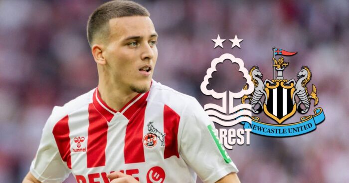 Said El Mala with Nott'm Forest and Newcastle badges