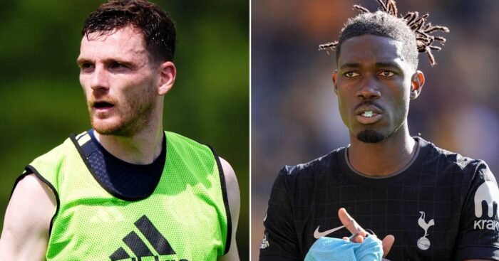 Andy Robertson and Yves Bissouma