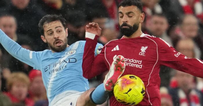 Man City Bernardo Silva, Liverpool Mohamed Salah