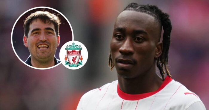 RB Leipzig star Yan Diomande and Liverpool boss Andoni Iraola