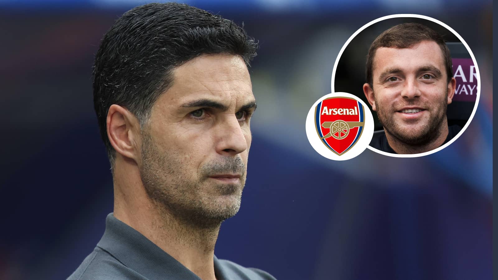 Mikel Arteta with Fabrizio Romano
