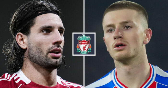 Liverpool star Dominik Szoboszlai and Crystal Palace's Adam Wharton