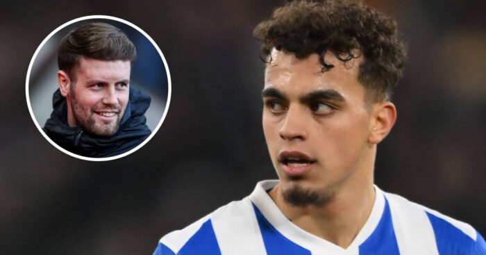Brighton star Yasin Ayari and manager Fabian Hurzeler