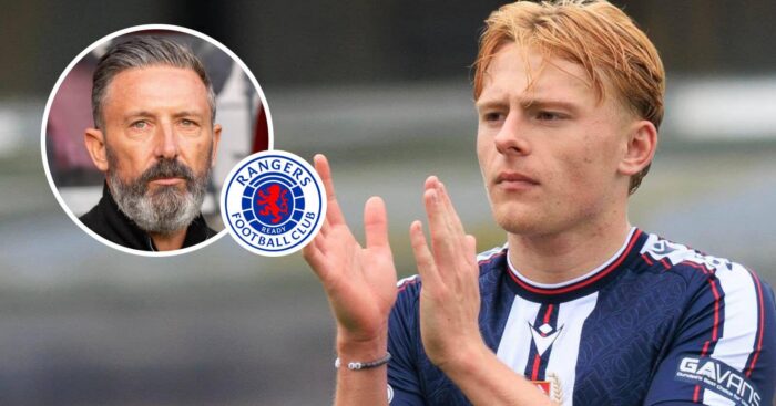 Dundee star Luke Graham and incoming Rangers manager Dererk McInnes