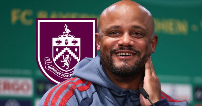 Vincent Kompany with Burnley badge