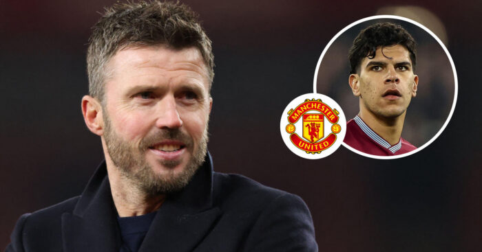 Man Utd boss Michael Carrick and West Ham star Mateus Fernandes