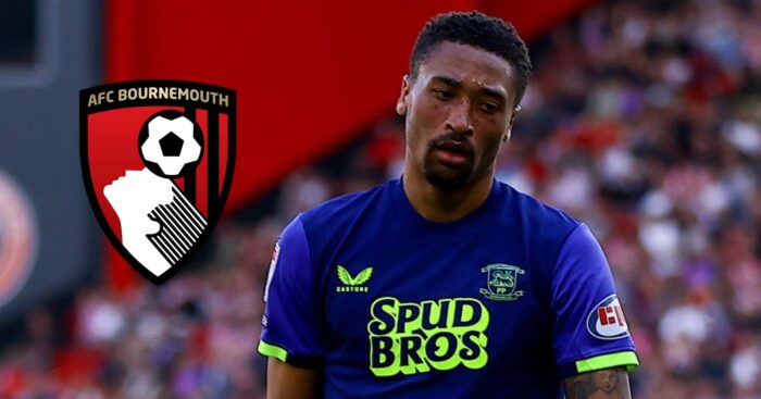 Bournemouth striker Daniel Jebbison, on loan with Preston North End