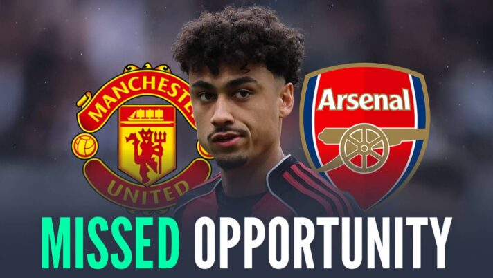 Nathaniel Brown with Man Utd and Arsenal badges