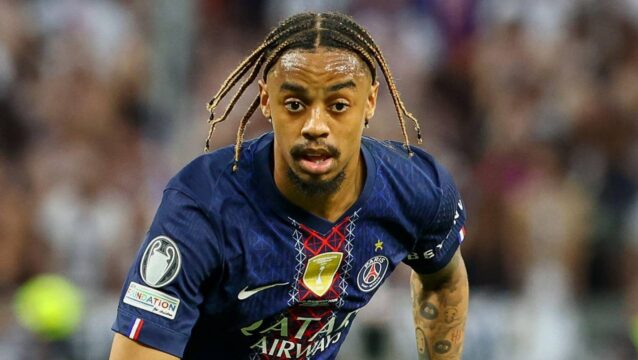 PSG winger Bradley Barcola, who is a Liverpool target - copyright TEAMtalk