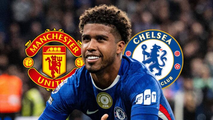 Manchester United badge, Andrey Santos and Chelsea badge - copyright TEAMtalk