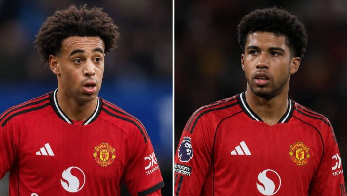 Manchester United are keen to sign Tyler Adams and Andrey Santos - here both players can be seen with Manchester United shirts Photoshopped on them