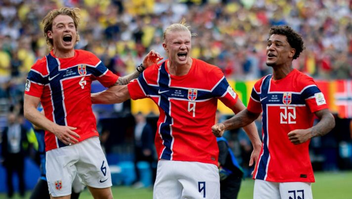 Norway stars Patrick Berg, Erling Haaland and Antonio Nusa