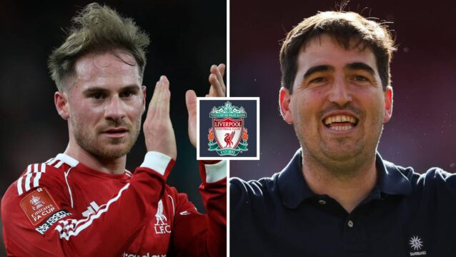 Liverpool star Alexis Mac Allister and Andoni Iraola