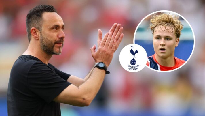 Roberto De Zerbi, Andreas Schjelderup Tottenham interest