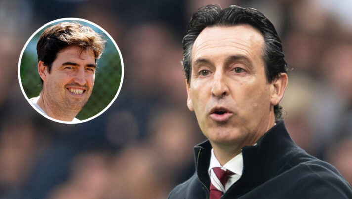 Aston Villa manager Unai Emery, Liverpool manager Andoni Iraola