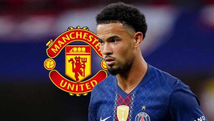 PSG midfielder Warren Zaire-Emery, Man Utd badge