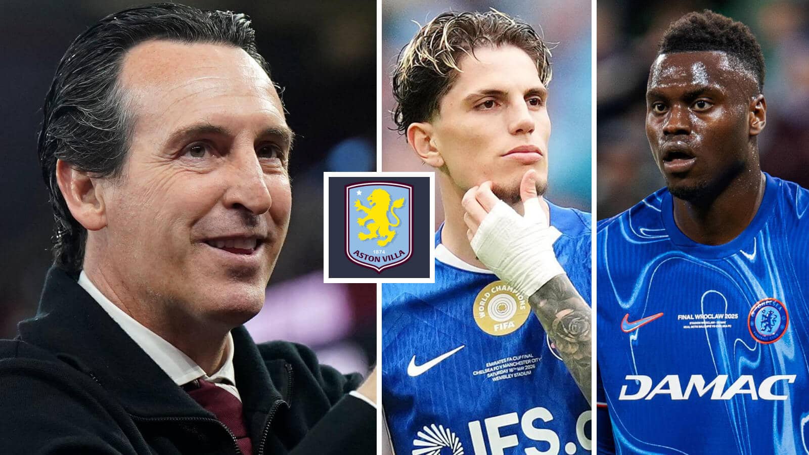 Aston Villa: Emery tem como meta o trio do Chelsea de £ 105,8 milhões depois de se tornar a primeira contratação desde Alejandro Garnacho.