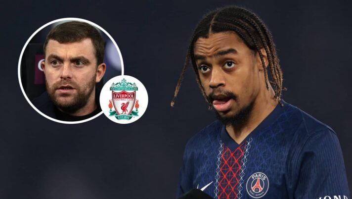 PSG winger Bradley Barcola, Liverpool target