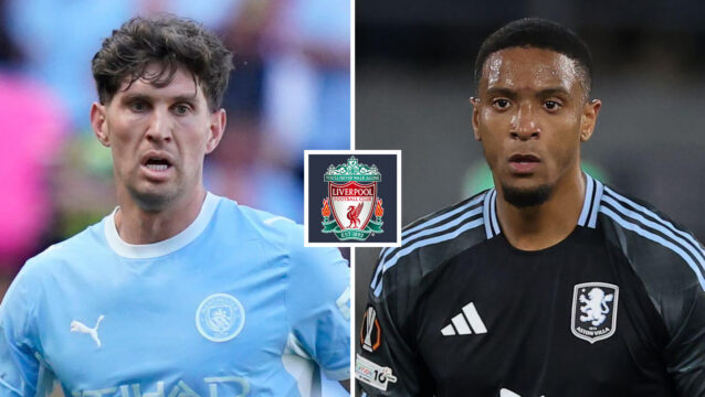 John Stones, Ezri Konsa, Liverpool badge