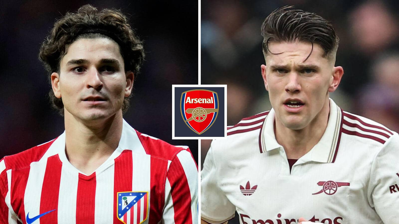 Atletico Madrid striker Julian Alvarez, Arsenal striker Viktor Gyokeres