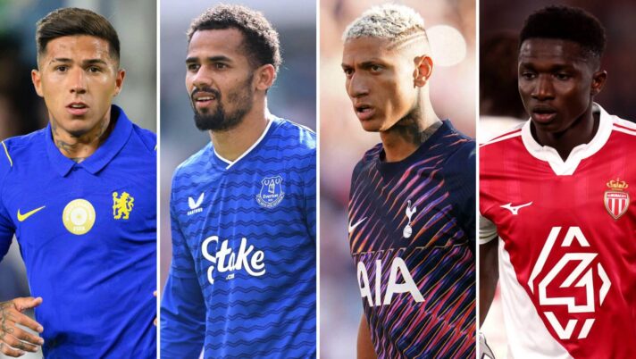 Enzo Fernandez, Iliman Ndiaye, Richarlison and Lamine Camara