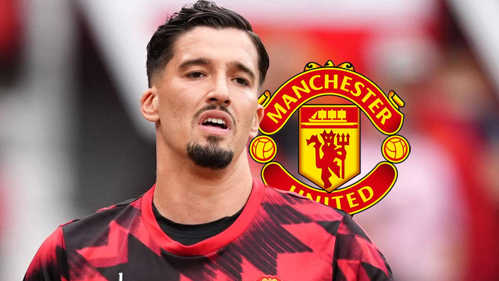 Altay Bayindir and Manchester United badge - copyright TEAMtalk