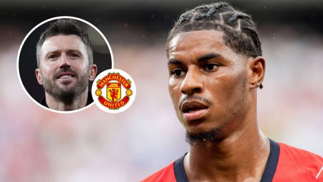 Marcus Rashford and Man Utd boss Michael Carrick