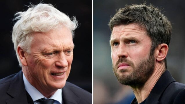 Everton manager David Moyes, Man Utd manager Michael Carrick