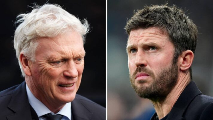 Everton manager David Moyes, Man Utd manager Michael Carrick