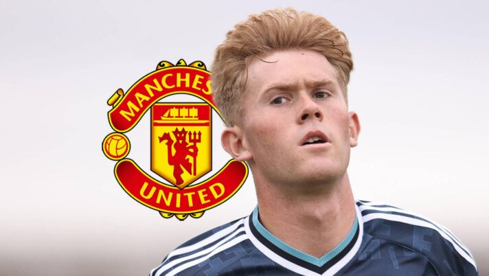Newcastle left-back Lewis Hall, Man Utd badge