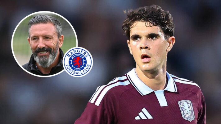 Aston Villa star Kosta Nedeljkovic and Rangers boss Derek McInnes