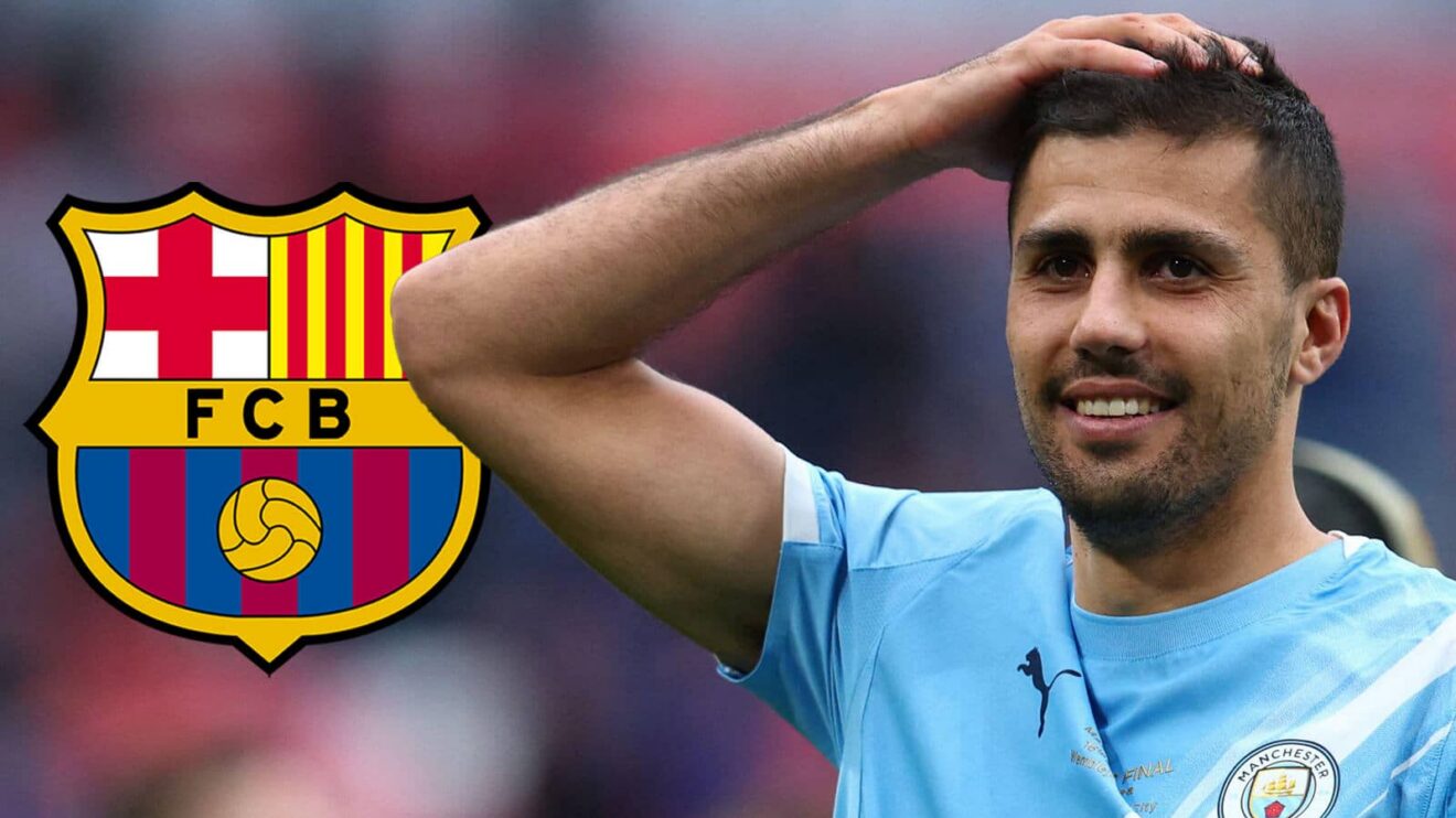 Rodri with Barcelona badge