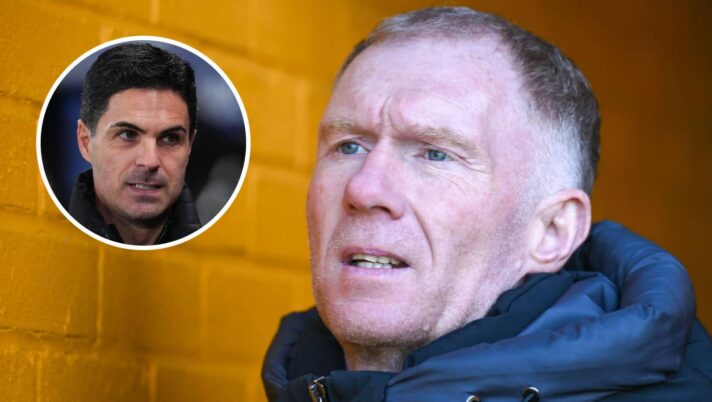 Man Utd legend Paul Scholes and Arsenal manager Mikel Arteta