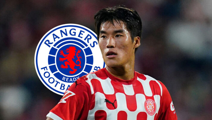 Kim Min-su with a Rangers badge